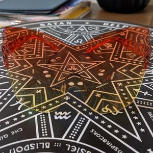 Frameless Visor Oversized Sunglasses